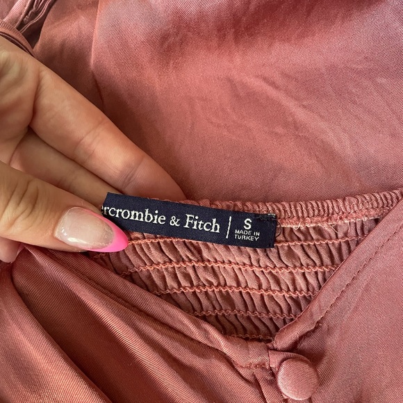 Pink Satin Abercrombie & Fitch Button-Up Dress - Picture 2 of 3